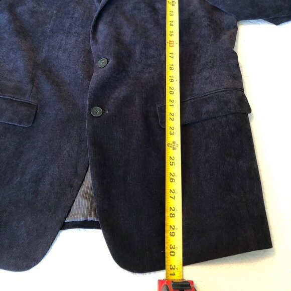 CALVIN KLEIN mens solid black corduroy sport coat suit jacket blazer 40 R - Picture 8 of 9